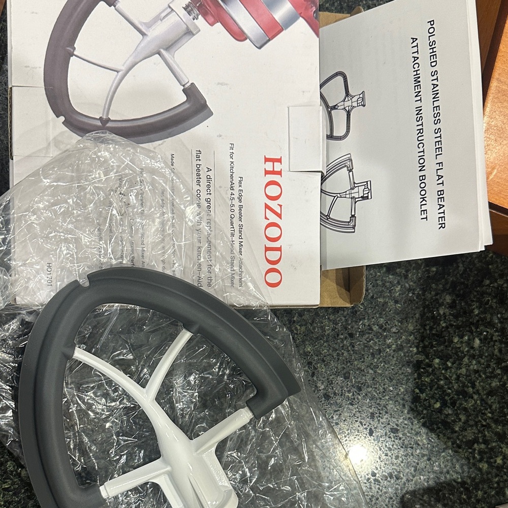 HOZODO flex edge Flat Beater stand mixer attachment kitchen aid 4.5-5.0 qt tilt